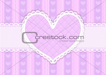 Vector pink and purple cute Valentines card 