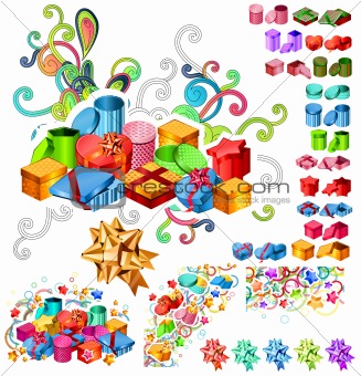 Big Collection of Gift Boxes