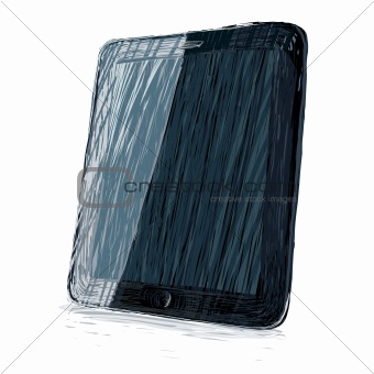 Digital pad vector illustration. All colors and layers editable,