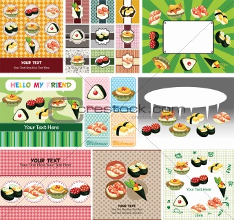 Japanese food menu card