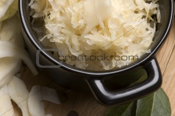 Fresh pickled cabbage - traditional polish sauerkraut