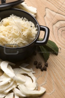 Fresh pickled cabbage - traditional polish sauerkraut