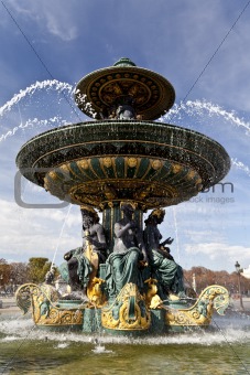 Fountain at Concorde in Paris