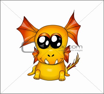 Funny yellow dragon