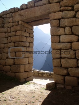 Stone Doorway of Macchu Picchu, Peru