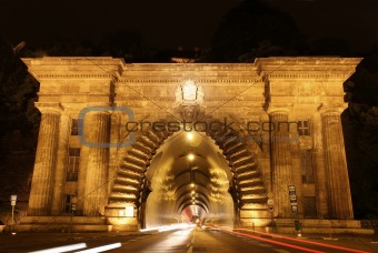 Adam Clark Tunnel in Budapest, Hungary