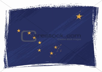 Grunge Alaska flag