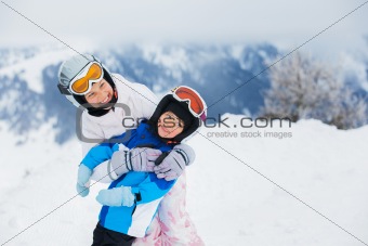Young skiers.