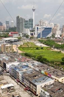 New Construction and Old Buildings in Kuala Lumpur City