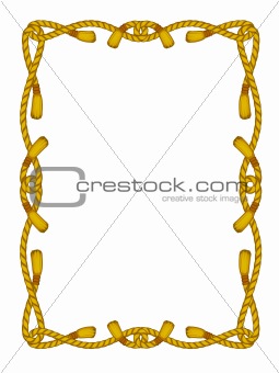 rope frame isolated on white