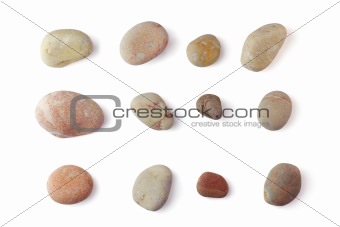 Sea pebbles collection