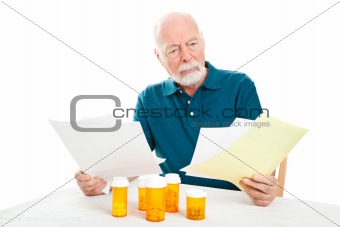  Depressed Senior Man - Medical Bills
