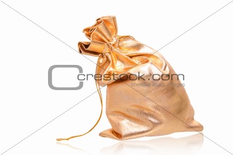 golden sack over white