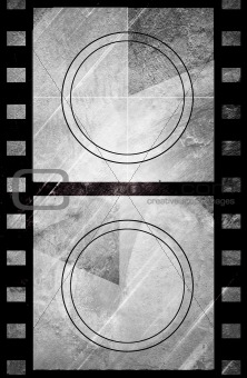 Grunge film countdown in dark color