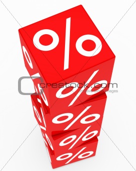 red sale cubes tower