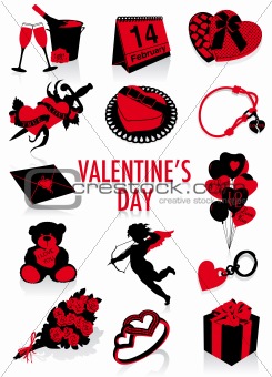 Valentine's Day silhouettes