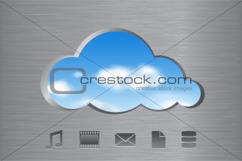 Cloud computing abstract concept with icons