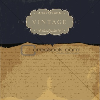 Vintage burned paper background, with space for text.