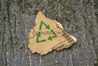 Cardboard recycling symbol