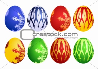 Set of easter eggs