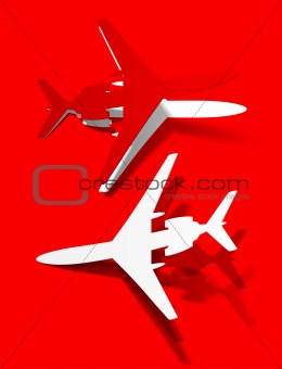 airplane sticker, realistic design elements