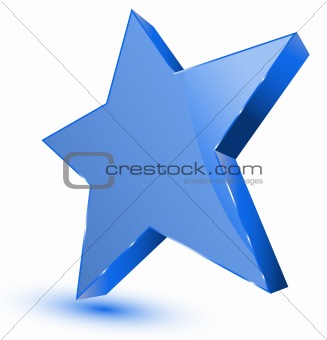 Blue star - favorites symbol