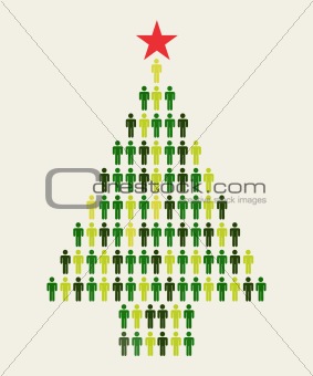 Social media people Christmas tree