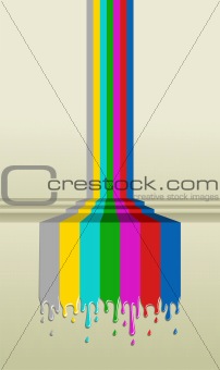Colorful TV screen signal paint illustration
