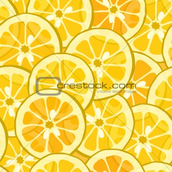 Seamless lemon orange background