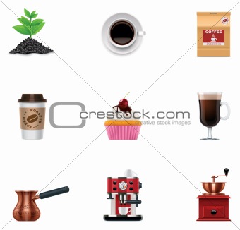 Vector coffee icon set