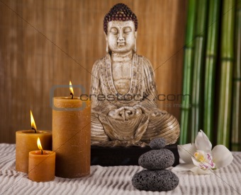 Buddha statue in a meditation
