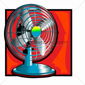 retro wind fan clip art