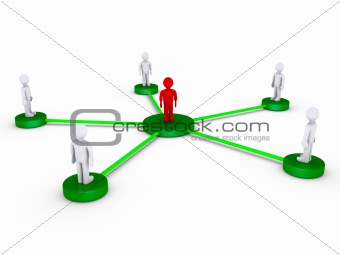 People connected using one intermediate