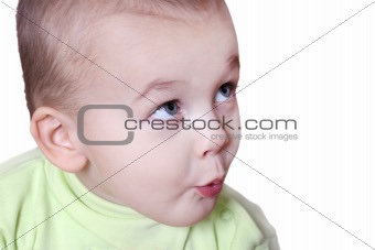 portrait of nice baby close up