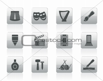 Different kind of art icons