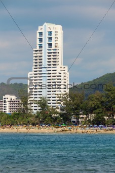Large high-rise hotel. Thailand, Phuket, Patong.