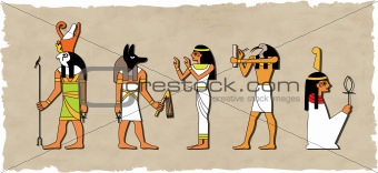 the vector set of egyptian god