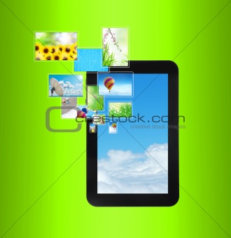 touch pad PC with streaming images