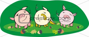Three small pigs