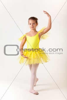 Cute little girl as ballet dancer 