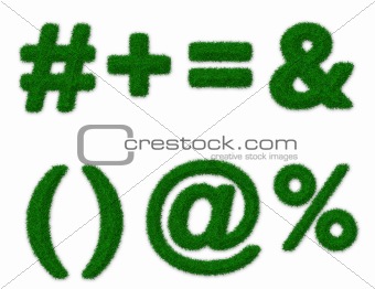 Grassy math symbols