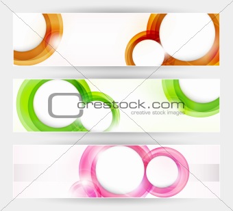 Set of abstract modern vector banners