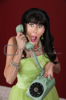 Shocked Woman On Phone