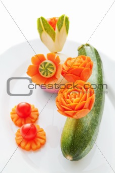 carving on vegetables