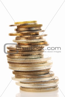 heap of different coins