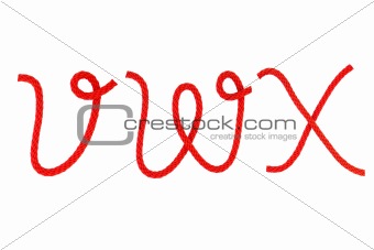 Red fiber rope 