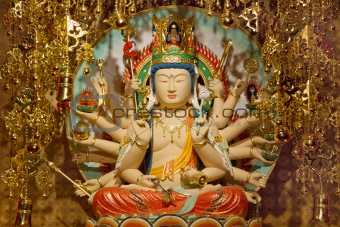 Longevity Bodhisattva Samantabhadra Goddess Statue
