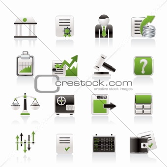 Stock exchange and finance icons