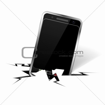 Smartphone in Crack