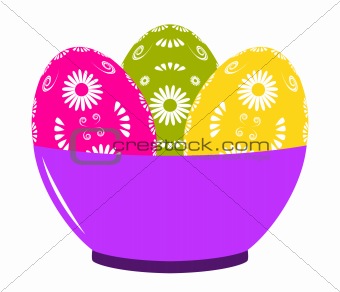 easter eggs in bowl